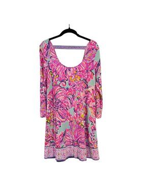 Lilly Pulitzer Emma Dress in Big Escapade Print Size M Beach Preppy Resortwear